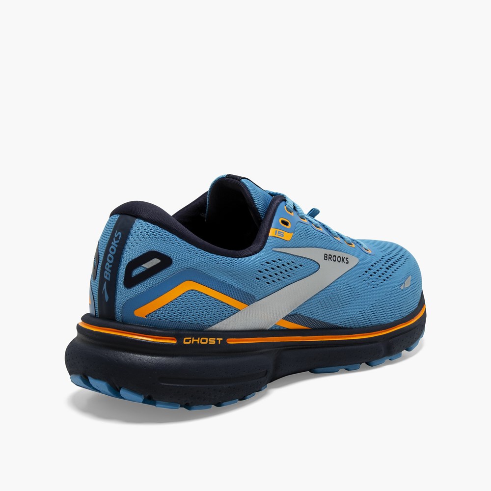 Chaussures Running Route Brooks Ghost 15 GTX Bleu Marine Grise Homme | NRX-2891443